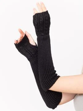 Knit arm warmer close-up view Stock Photos