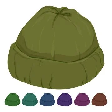 Knit beanie color icon vector graphic Illustrazione stock