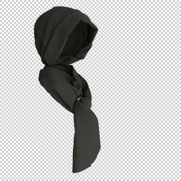 Knit cap and scarf. Weared to the invisible girl. Winter warm clothing. Stock-Illustration