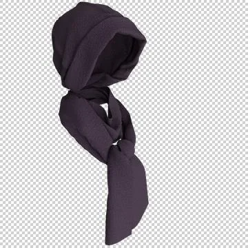 Knit cap and scarf. Weared to the invisible girl. Winter warm clothing. Stock-Illustration