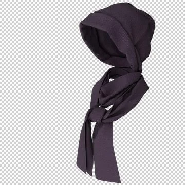 Knit cap and scarf. Weared to the invisible girl. Winter warm clothing. Stock-Illustration