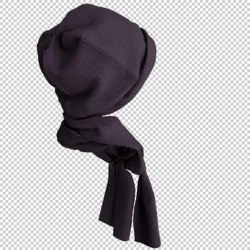 Knit cap and scarf. Weared to the invisible girl. Winter warm clothing. Stock-Illustration