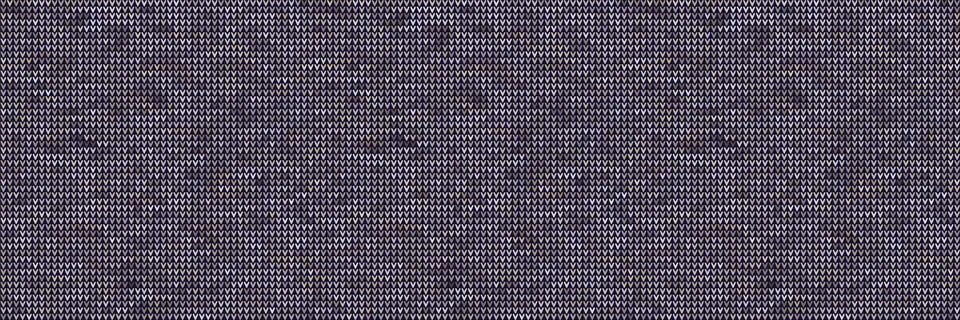 Knit Grey Marl Texture Border on Variegated Heather Background. Denim Blue Stock Illustration