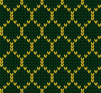 Knit grid vector illustration Stock Illustration