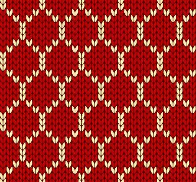 Knit grid vector illustration Stock Illustration