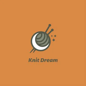 Knit Moon Logo Stock Illustration