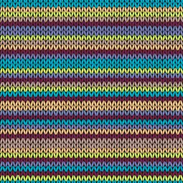 Knit Seamless Multicolor Striped Pattern Stock Illustration