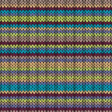 Knit Seamless Multicolor Striped Pattern Stock Illustration