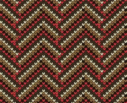 Knit seamless pattern Stock Illustration