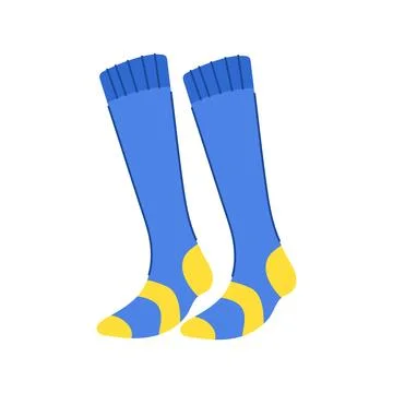 Knit socks soccer cartoon vector illustration Stock Illustration