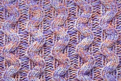 Knit texture natural soft wool knitted fabric melange pastel background Stock Photos