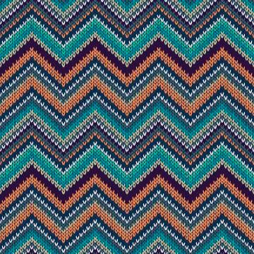 Knit Vector Seamless Pattern. Stock Illustration