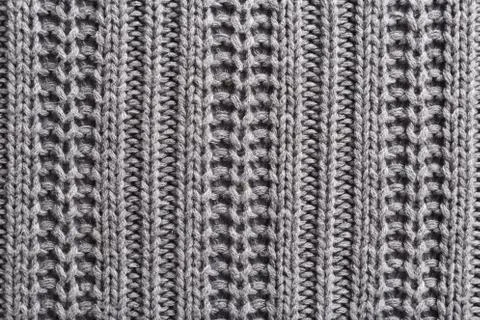 Knit wool fabric closeup texture background Stock Photos