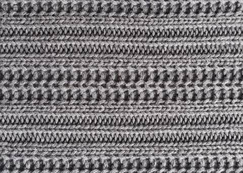Knit wool fabric closeup texture background Stock Photos