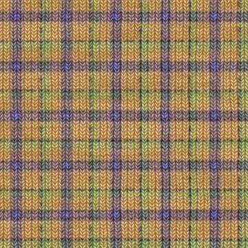 Knit wool plaid background pattern. Traditional warm checkered handmade stitch Stock Illustration