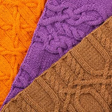 Knitted abstract background Stock Photos
