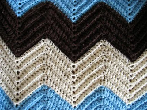 Knitted Afghan Pattern Stock Photos