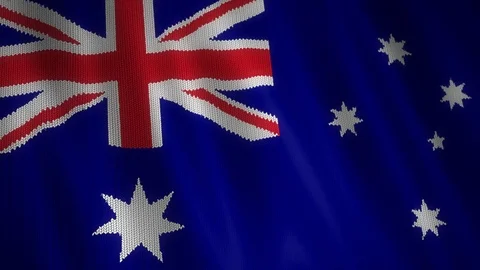 Knitted Australian Flag. Stock Footage 72162125
