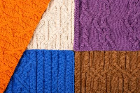 Knitted background Stock Photos