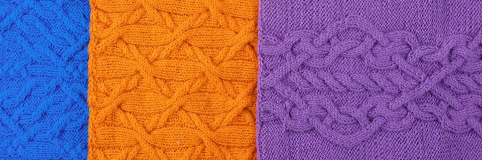 Knitted background Stock Photos