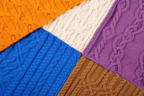 Knitted background Stock Photos