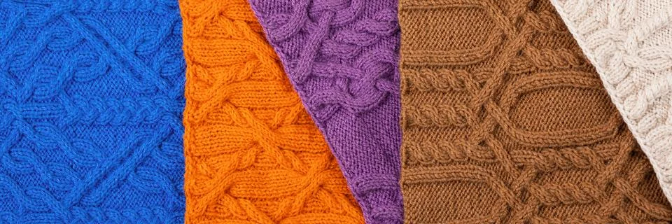 Knitted background Stock Photos