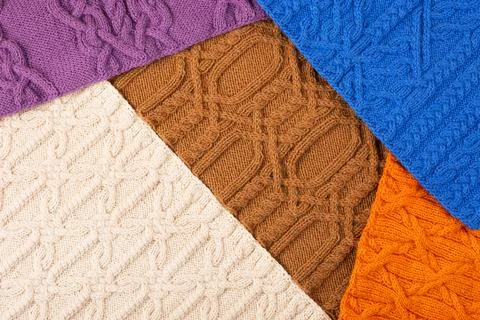 Knitted background Stock Photos