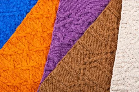 Knitted background Stock Photos