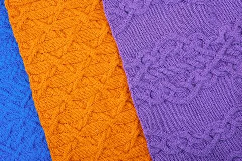 Knitted background Stock Photos