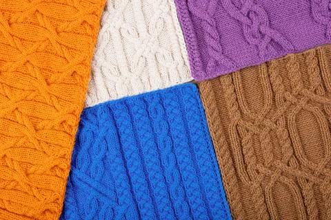 Knitted background Stock Photos