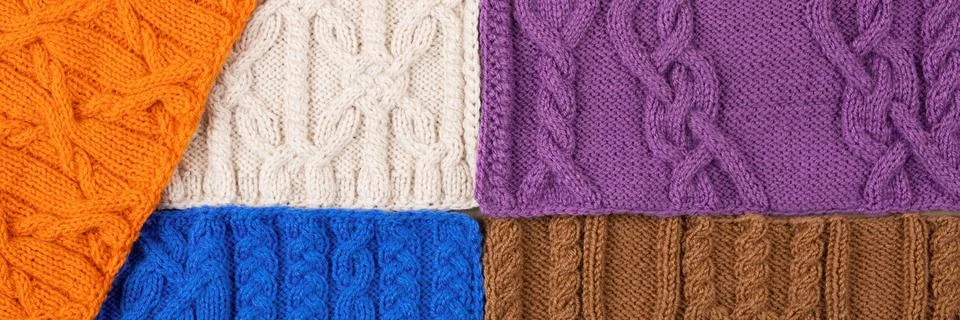 Knitted background Stock Photos