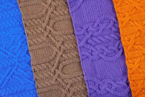 Knitted background Stock Photos