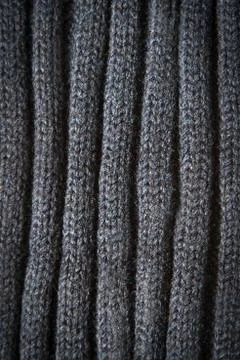 Knitted Black Wool Pattern for background close up Foto stock