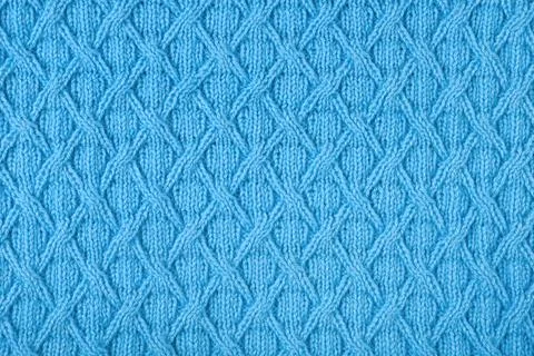 Knitted blue background Stock Photos