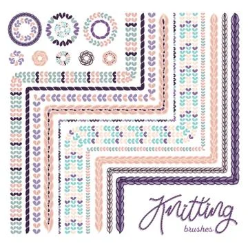 Knitted brushes Stock Illustration