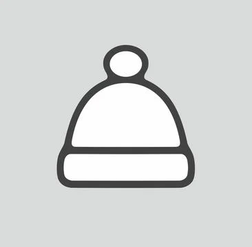 Knitted cap icon on a background Stock Illustration