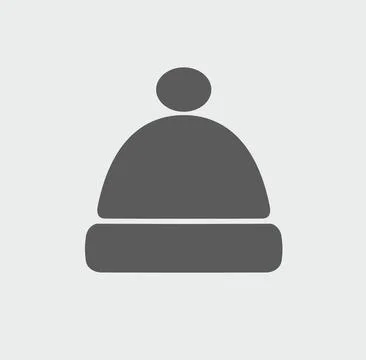 Knitted cap icon on a background. Stock Illustration