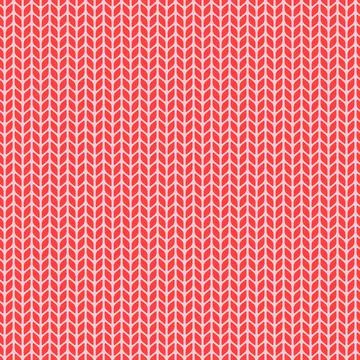 Knitted Christmas red pattern background Stock Illustration