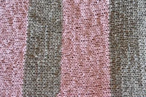 Knitted cloth of two colors Stock Photos