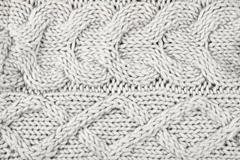 Knitted cloud dancer color background Stock Photos