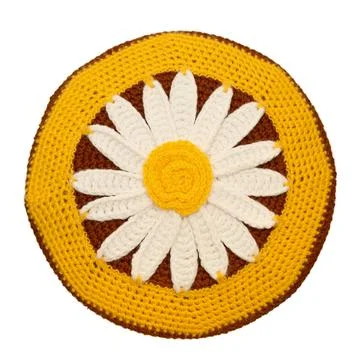 Knitted colored carpet. Stock Photos