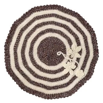 Knitted colored carpet. Stock Photos