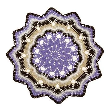 Knitted colored carpet. Stock Photos
