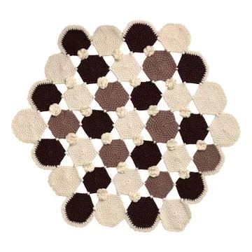 Knitted colored carpet. Stock Photos