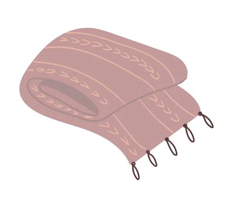 Knitted cozy plaid. Stock Illustration