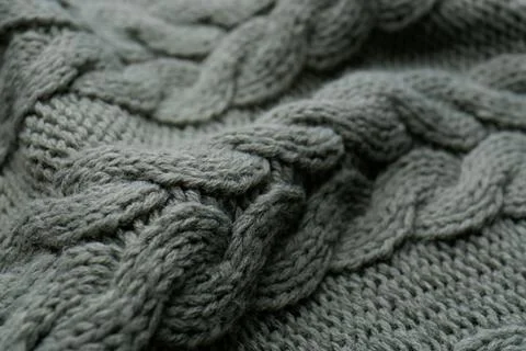 Knitted fabric with beautiful pattern as background, closeup Stock Photos