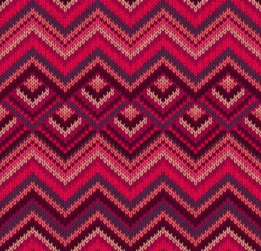 Knitted Fabric Pattern Stock Illustration