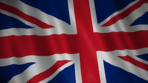 Knitted Flag of British. Stock Footage 71820325