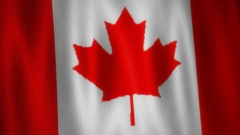 Knitted Flag of Canada. Stock Footage 71795412