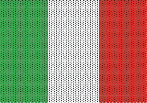 Knitted flag of Italy. Stock Illustration